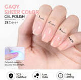 GAOY Jelly Nude Gel Nail Polish, 16Ml Sheer Light Brown Translucent Soak off Gel Polish, UV Light Cure for Nail Art DIY, Color 1535