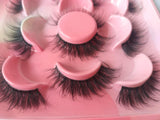 False Lashes Faux Mink Lashes - Handmade Luxurious Thick Volume Fluffy Natural Dramatic Fake Eyelashes 5 Pairs (B02)