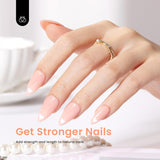 Beetles Gel Nail Polish Jelly Gel 6 Colors Builder Nail Gel 8 in 1 Strengthener Gel Sheer Peach Clear Builder Nude Pink Hard Gel Extension Base Nail Gel False Nail Tips Glue for Nail Art Design Women