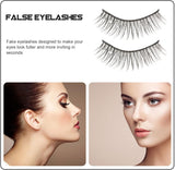 Lurrose Natural False Lashes 5 Pairs False Eyelashes Fluffy Eyelashes with Rhinestones Fake Lashes Natural Look Lashes Pestañas Postizas Naturales