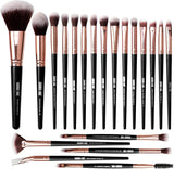 Makeup Brushes Set, 20 Pcs Professional Travel Make up Brushes, Foundation Eyeshadow Blush Brush, Kabuki Blending Concealers Face Powder Eye Makeup Brush Sets（Black Gold)