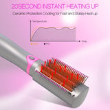 Hot Air Brush, AU PLUG Blow Dryer, 6IN1 Hair Dryer Brush Styling Tools Salon Negative Ionic Electric Hair Straightener＆Curly Hair Comb,Detachable Hot Hair Brush