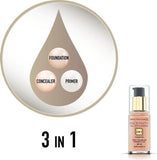 Max Factor Facefinity All Day Flawless 3 in 1 Liquid Foundation 30 Ml, 45 Warm Almond