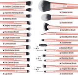 Makeup Brushes, MAANGE 20Pcs Makeup Brush Set Premium Synthetic Foundation Face Powder Blush Concealers Make up Brushes Sets with Gift Box（Pink)