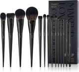 Makeup Brushes Set Jessup Make up Brushes 14Pcs Black Kabuki Foundation Eyeshadow Contour Concealer Powder Eyeliner Crease Eyebrow Blending Brush, T336