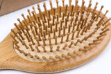 Natural Wooden Hair Brush with Air Cushion Combs for Scalp Massage Anti-Static, No Hair Tangle Oval