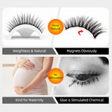 Reusable Self Adhesive False Eyelashes No Glue or Eyeliner Lashes Eyelashes Easy to Put on Non-Slip Waterproof Self Sticking False Lashes for Women 2 Pairs (FH-3)