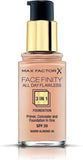 Max Factor Facefinity All Day Flawless 3 in 1 Liquid Foundation 30 Ml, 45 Warm Almond