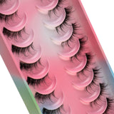 False Lashes Russian Strip Lashes Fluffy D Curl False Eyelashes Natural Lashes Strips Curl Fake Lashes Pack Volume Eye Lashes Multipack (HA036)