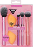 Real Techniques Makeup Brush Set with 2 Makeup Sponge Blenders, for Eyeshadow, Foundation, Blush, and Concealer, Ultraplush Synthetic Bristles, 6 Piece Makeup Brush Set (Pack of 2)