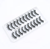 Happy Heartbeat 3D False Lashes Wispy Natural - Faux Mink Lashes Cat-Eye Handmade Luxurious Soft Fluffy Dramatic False Eyelashes 10 Pairs (H4)