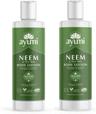 Ayumi Neem & Tea Tree Body Lotion. Vegan, Cruelty-Free, Dermatologically-Tested, 2 X 250Ml