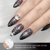 YTD Likomey Color Changing Gel Nail Polish,1 Pcs 15Ml Gray Violet to Black Glitter Mood Temperature Change Colors Thermal Chameleon UV Nail Gel