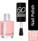 Rimmel London 60 Seconds Super Shine Nail Polish, 262 Ring a Ring O Roses 8Ml