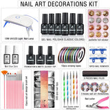 MAGIC ARMOR Acrylic Nail Kit with Everything Gel Nail Polish Set Starter Kit for Coffin Nails with 12W LED UV Nail Lamp Nail Art Tool Foundation & Base Top Coat Gel Nail Kit for Nails Acrylic Nail Kit