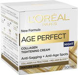 L'Oréal Paris Age Perfect Hydrating Night Cream for Mature Skin, with Soya Bean Extract and Melanin Block, 50Ml