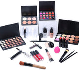 Roseflower 24Pcs Make-Up Cosmetic All in One Set Multi-Purpose Beauty Kit with Gift Bag - Highly Pigmented Makeup Palette Combination Lip Face Eyebrow Eye Make up Brush Items for Essential Starter #01