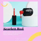 Beetles Gel Nail Polish, 1 Pcs 15Ml 0.51OZ Red Color Soak off U V LED Gel Polish Nail Art Design Manicure Salon DIY Salon Gel