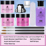 MAGIC ARMOR Acrylic Nail Kit Professional Acrylic Liquid Monomer and Acrylic Powder Set with Acrylic Nail Brush Tips for Acrylic Nails Extension Beginner Kit for Acrylic Nails Extension Beginner Kit