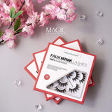 Happy Heartbeat False Lashes 5D Faux Mink Lashes - Handmade Luxurious Thick Volume Fluffy Natural Dramatic Fake Eyelashes 7 Pairs (MAGIC)