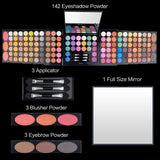 194 Eyeshadow Palette Makeup Set- All in One Ultimate Combination Set with 184 Shimmer and Matte Eye Shadow,2 Contour, 2 Blusher,6 Brushes and 6 Eyebrow Makeup,Girls,Women Full Cosmetic Kit (194 Colors)