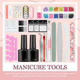 COSCELIA Gel Nail Polish Set with Nail Drill Machine 36W U V Nail Lamp 10 PCS Soak off Gel Polishes 3 PCS Poly Nail Gel Base Coat Top Coat and Nail Tools Decoration for Nail DIY Design Starter Kit