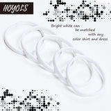 Hoyols Flat Hair Elastics, No Metal Hair Ties Hair Bands for Thick Heavy and Curly Hair Ponytail Holders Headband 5Mm Wide 40 Count (White) …