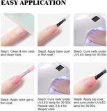 Vnicesli Nude Pink Gel Nude Nail Polish Soak off LED Gel Nail Polish Neutral Gel Polish Nail Art Manicure Nail Varnish Salon DIY at Home 10Ml