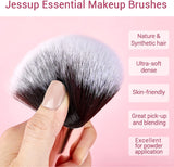 Jessup Makeup Brush Professional Blush Blending Concealer Powder Foundation Eye Brush Eyeshadow Cosmetics Set Black T180