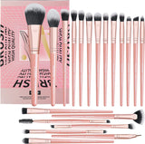 Makeup Brushes, MAANGE 20Pcs Makeup Brush Set Premium Synthetic Foundation Face Powder Blush Concealers Make up Brushes Sets with Gift Box（Pink)