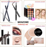 Professional Makeup Set,Mknzome Cosmetic Starter Kit with Storage Bag Portable Travel Make up Palette Birthday Xmas Gift Set Full Sizes Eyeshadow Face Powder Lip Gloss for Teenage & Adults