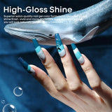 Modelones 6 Pcs Blue Gel Nail Polish Set,6 Colors Glitter Gel Polish,Glossy Matte Grey Nail Gel Polish Soak Off,2022 Popular Gel Mother'S Day Nail Art DIY Manicure Salon Holiday Gifts for Women,7Ml