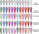 VERONNI Color Changing Gel Nail Polish,12 Colors Temperature Changing Colors Nail Gel Polish Set,Reflective Glitter Mood Changing Gel Nail Polish Nail Art Manicure DIY at Home