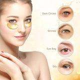 Collagen Crystal Gold Eye Mask 2 Pack,(24 Sheets), Firming, Hydrating, and Anti-Wrinkle