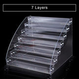 Veonly Nail Polish Organizer 7 Layers Acrylic Nails Polish Display Rack Stand Essential Oil Storage Display Stand Lipstick Holder Sunglasses Organizer Holder