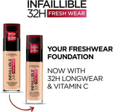 L'Oréal Paris Infallible 32HR Freshwear Foundation with SPF25 and Vitamin C - 300 Amber