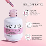 Saviland 2PCS Nail Latex Peel off with Tweezer, 30ML Latex Nail Polish Barrier Peel off - Easy to Use Latex Tape Peel off for Nails Cuticle Protector for Nail Painting Nail Art Tools Supplies