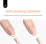 Beetles Gel Nail Polish Transparent Builder Nail Gel for Nails 5 in 1 Translucent White Color Jelly Builder Strengthener Cover Gel 15ML Hard Gel Extension Nail Gel, No Need Slip Solution