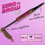 NYX Professional Makeup Longwear Vegan Tinted Liquid Eyebrow Gel, Natural Look Brow Mascara, up to 2 Day Wear, Transfer-, Fade- and Smudge-Resistant, Zero to Brow, Shade: 06 Chocolate