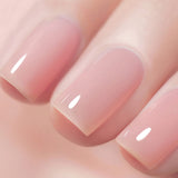 Vishine 12Pcs Sheer Nude Clear Pink Gel Nail Polish Set Jelly Neutral Translucent Nude Tones Colors, Crystal Jelly Nail Gel Milky White Brown, Trendy Nail Art Designs DIY Home Gel Manicure Set