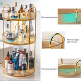 SYAMEET 3 Tier Rotating Makeup Organizer,360 Rotating High-Capacity Skincare Clear Make up Storage,Bathroom Makeup Carousel Spinning Holder for Cosmetic, Skin Care,Perfume,Makeup Brushes, Lipsticks.