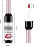 Wine Lip Tint, 6 Colori,Wine Bottle Lip Tint Stain Matte Liquid Lipstick Lip Gloss Sets for Women Labiales Mate Wine Bottle Red Matte Long Lasting