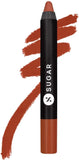 SUGAR Cosmetics Matte as Hell Crayon Lipstick - 16 Claire Underwood (Burnt Orange) with Sharpener Highly Pigmented, Creamy Texture, Long Lasting Matte Finish