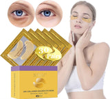 30Pairs JUYOU 24K Gold under Eye Patch, Eye Mask, Collagen Eye Patch, Eye Detox Patch for Anti-Wrinkles, Puffy Eyes, Dark Circles, Fine Lines Treatment