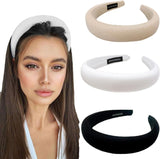 Women 3PCS Fabric Hairbands Padded Hair Hoops Simple Headbands Set Hair Barrettes Head-Wear Hair Accessories (Multicolor1)