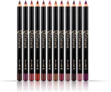 Matte Lip Liner Pencil Set, 12 Pcs,Smooth Waterproof Long-Lasting Fade Resistant Lip Pencil Makeup Gift Set for Women