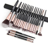 Makeup Brushes Set, 20 Pcs Professional Travel Make up Brushes, Foundation Eyeshadow Blush Brush, Kabuki Blending Concealers Face Powder Eye Makeup Brush Sets（Black Gold)