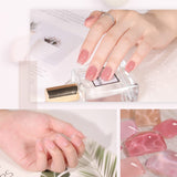 GAOY Jelly Nude X Milky White Gel Nail Polish Set, 6 Transparent Colors Sheer Pink Orange Gel Nail Kit for Salon Gel Manicure and Nail Art DIY at Home