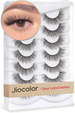 Jiocolor Lashes Bottom Lashes Strip Natural Bottom Eyelashes Wispy under False Lashes Lower Lashes Extension Clear Band Mink Lashes 7 Pairs R1