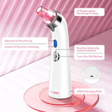 𝐁𝐥𝐚𝐜𝐤𝐡𝐞𝐚𝐝 𝐑𝐞𝐦𝐨𝐯𝐞𝐫 𝐏𝐨𝐫𝐞 𝐕𝐚𝐜𝐮𝐮𝐦 - Facial Pore Cleaner - Electric Acne Comedone Whitehead Extractor W/5 Suction Power 4 Probes, USB Rechargeable Blackhead Vacuum Removal Kit